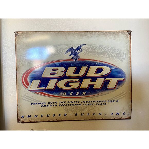 Bud Light Metal Sign - Picture 1 of 2